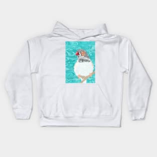 Zebra Finch Kids Hoodie